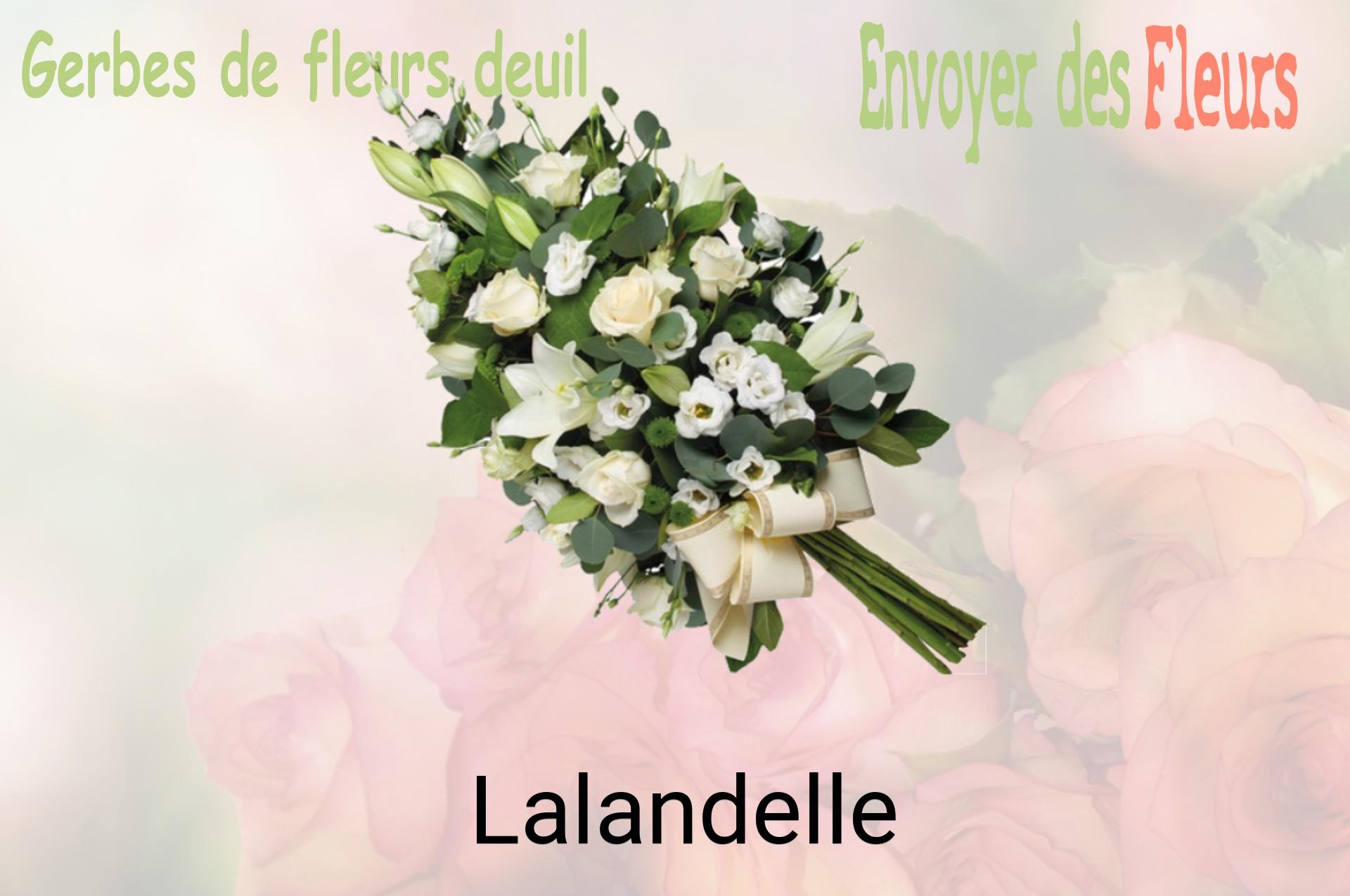 Gerbe de fleurs de deuil livrée à Lalandelle